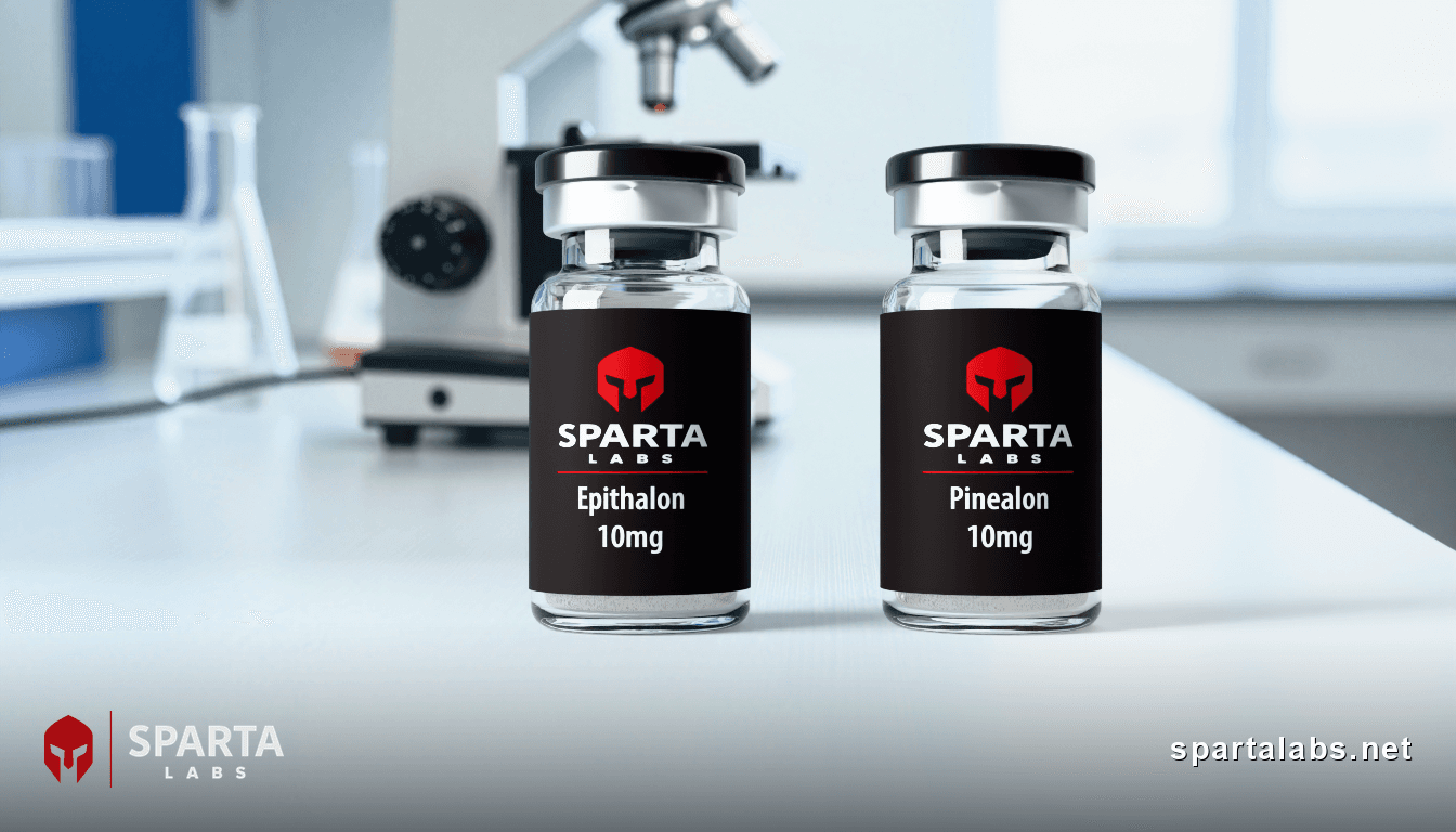 Buy Epithalon vs Pinealon research peptide: Epithalon vs Pinealon: A Structural and Regulatory Comparison | Sparta Labs Research Library