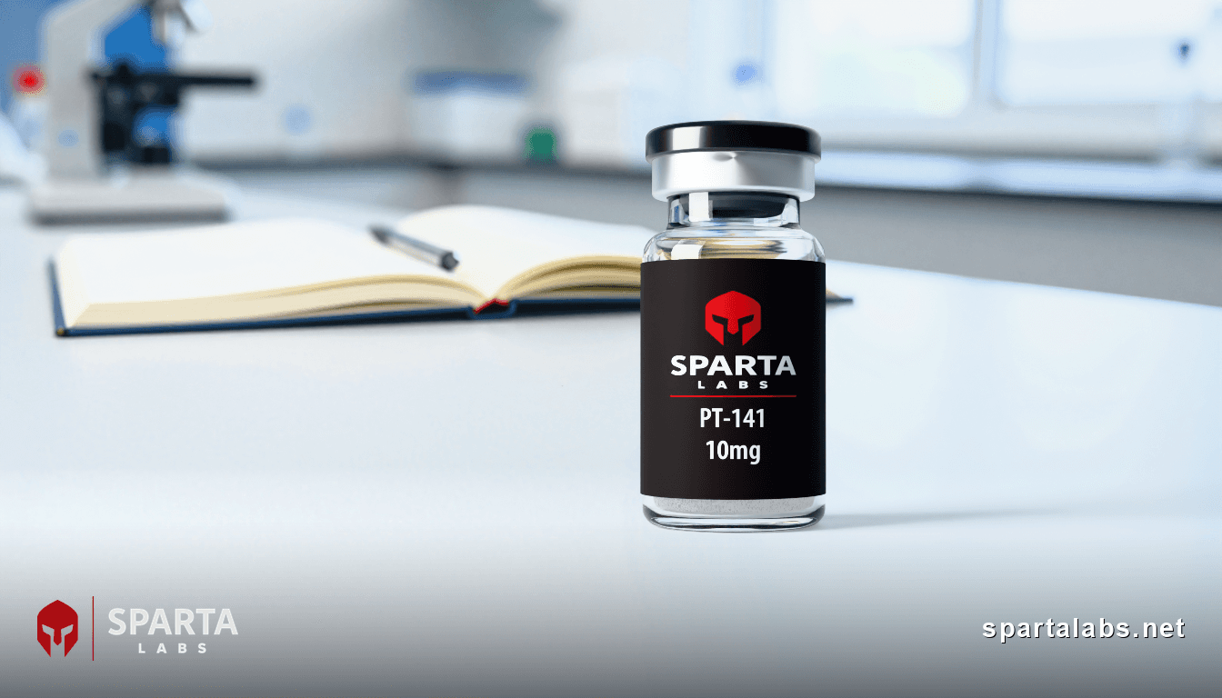 Buy PT-141 (Bremelanotide) research peptide: PT-141 (Bremelanotide): Published Research | Sparta Labs Research Library